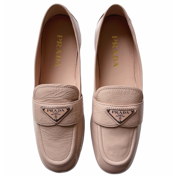 Prada Shoes - PRADA Patent Leather Logo Driving Loafers - NWT